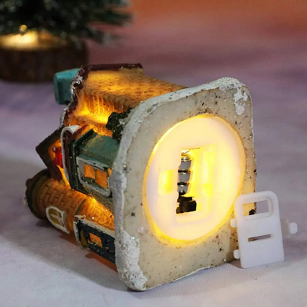 Casa de Luz de Resina de Natal